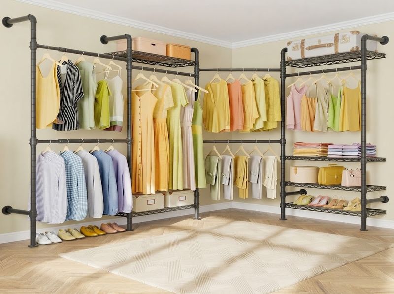 Timate L4 L-Shape Corner Garment Rack
