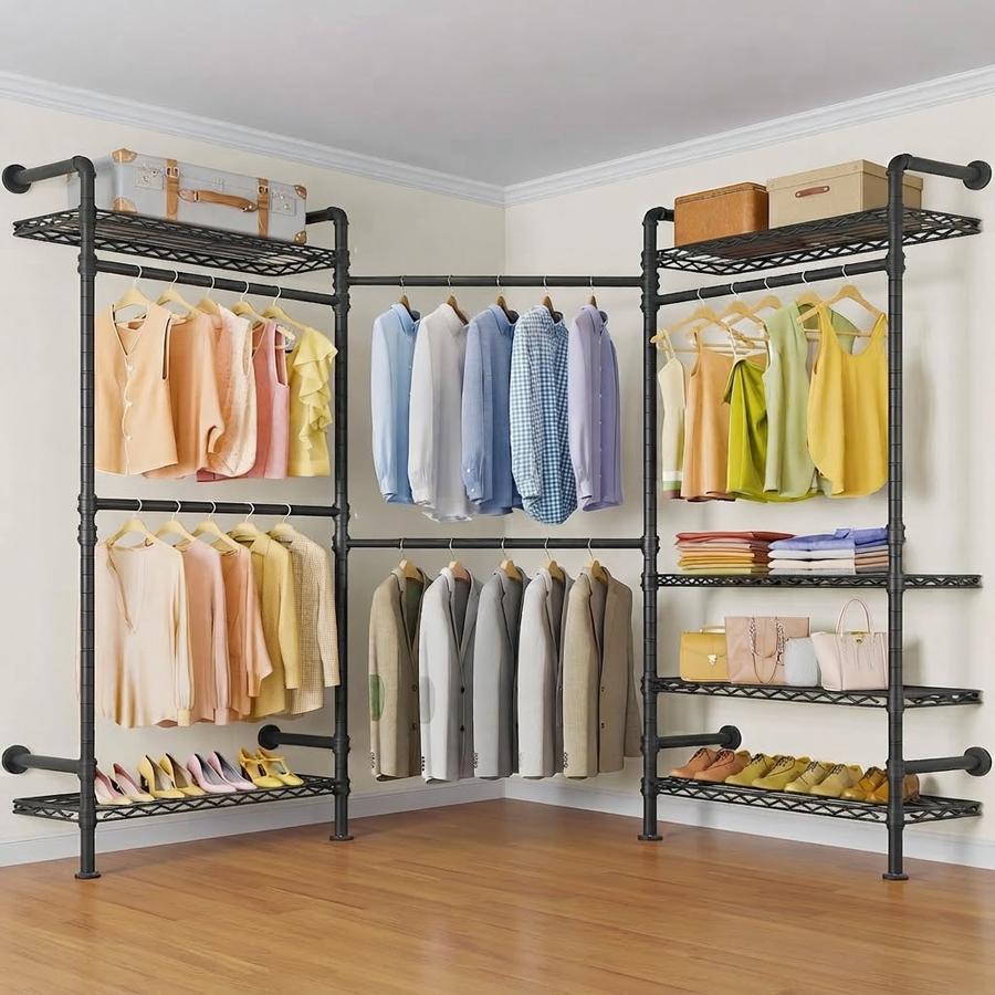 Timate L3 L-Shape Corner Clothes Rack