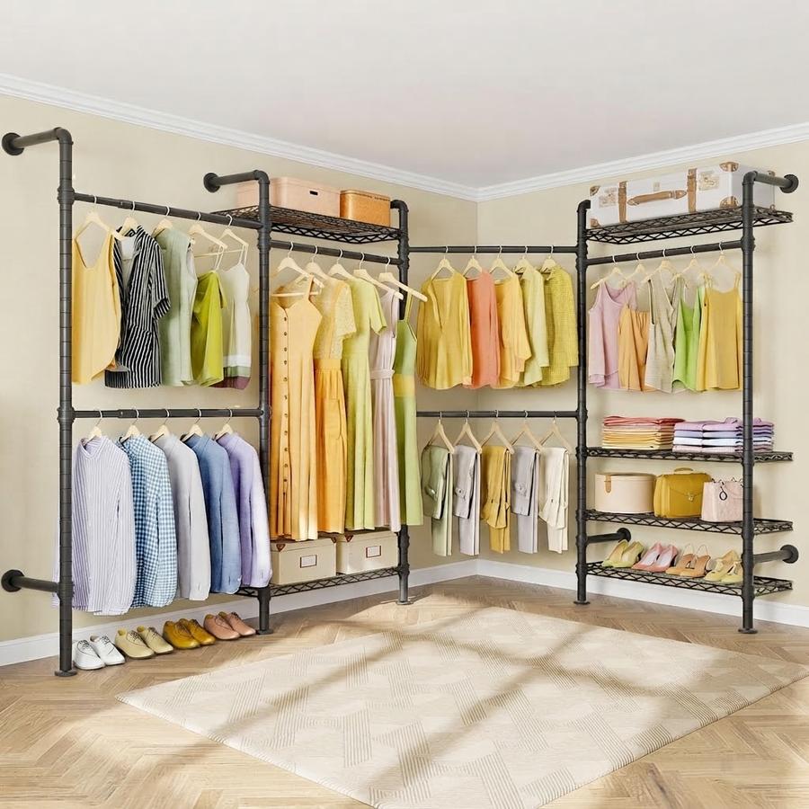 Timate L4 L-Shape Corner Garment Rack
